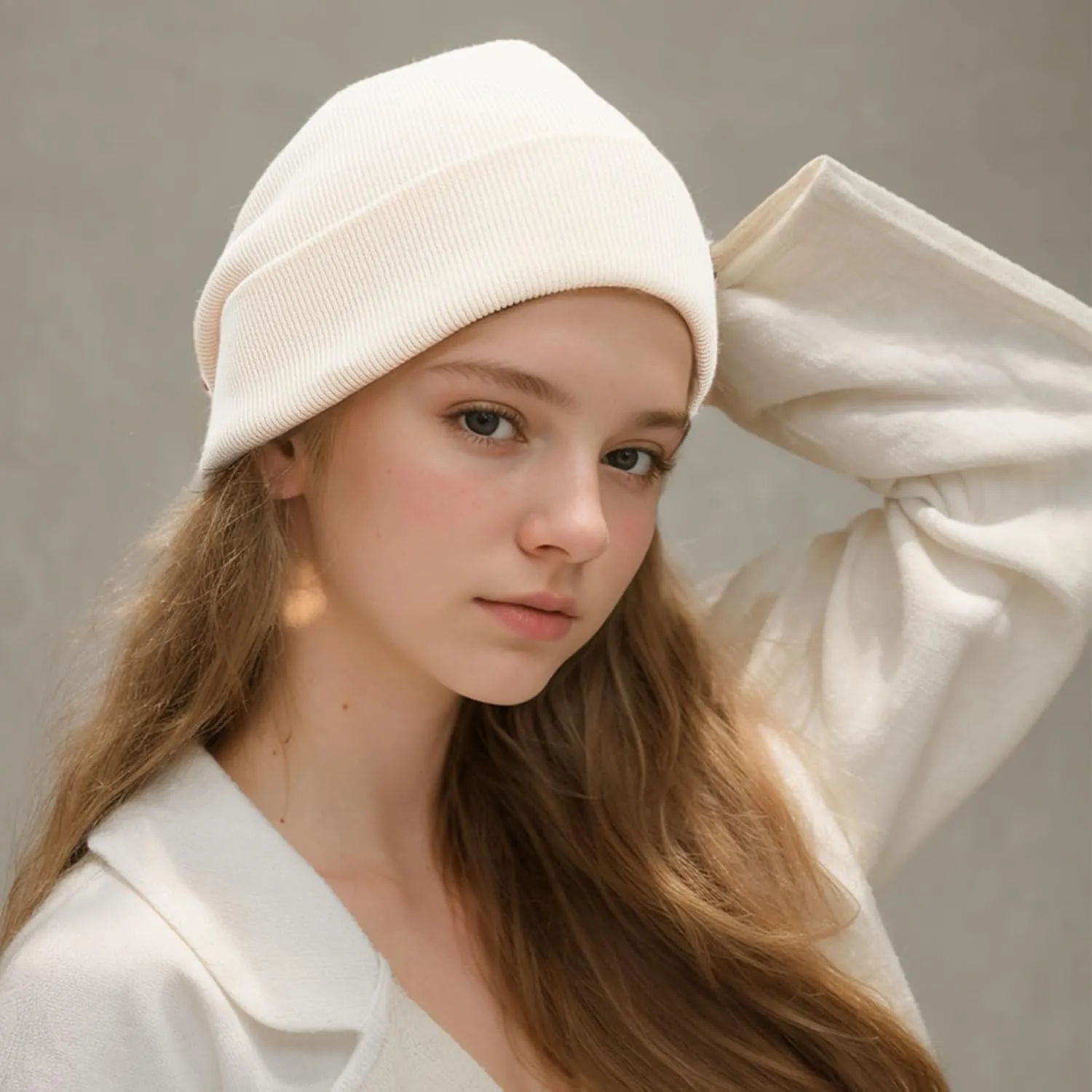 100% Cotton Beanie Hats for Women Men Winter Soft Warm Knit Cuffed Hats Fisherman Beanie Skull Cap Unisex