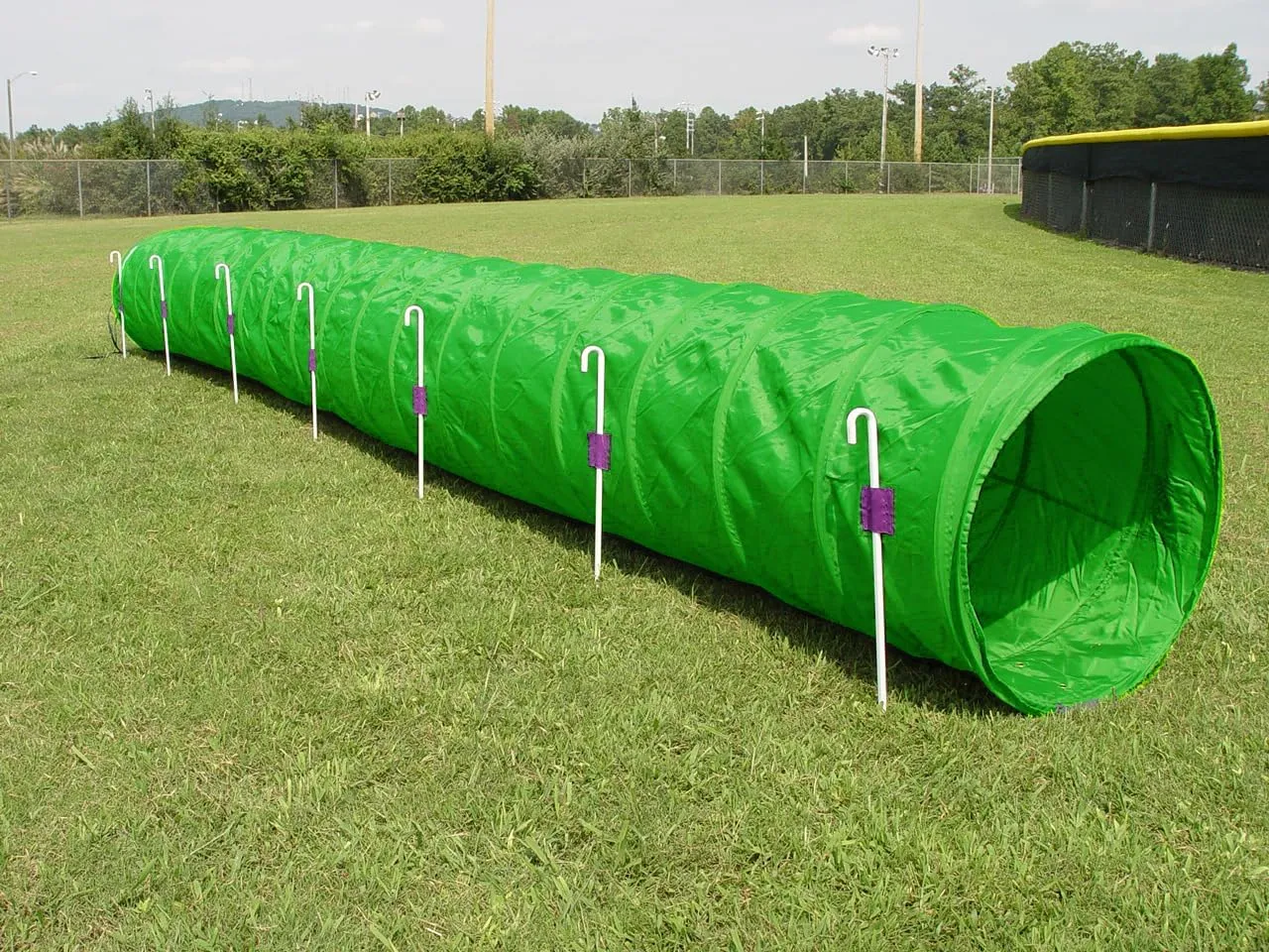 18' Dog Agility Tunnel with Stakes, Multiple Colors Available (Kelly Green)