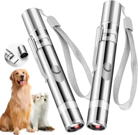 2 Pack Cat Toys, Cat Toy Red Pointer for Indoor, Rechargeable, 5 Adjustable Patterns, 3 Modes Training Chaser Pet Toy Pointer, Interactive Pet Cat/Dog Toy for Cats Fun Playing Exercise