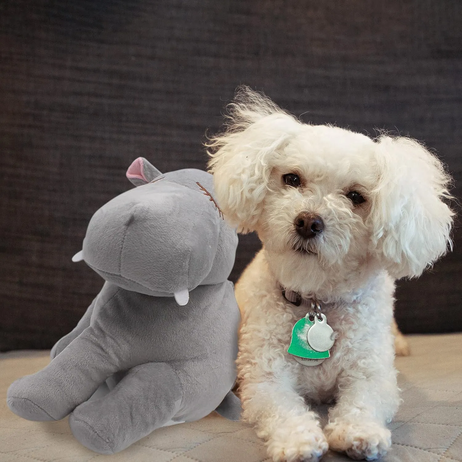 3T group Heartbeat Puppy for Dogs Puppy Heartbeat Toy Sleep Aid,Stuffed Animal with Heartbeat for Puppies,Dog Toys Anxiety Relief,Heartbeat Pillow Plush Calming Puppy Toys(Gray)