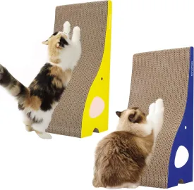 Cat Scratching Board Cat Scratcher Elephant Shape Cat Scratch Pad, TanoFalo Cardboard Cat Scratchers for Indoor Cats, High Strength Corrugated Cardboard, Reversible with Catnip (2 Pack)