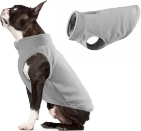 Dog Fleece Vest Jacket Pet Dogs Clothes Warm for Small Dogs Grey XL