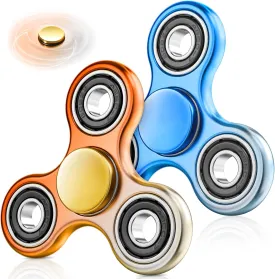Fidget Spinner 2 Pack for Adults, Sensory Fidget Spinners for Kids 8-12 with ADHD Autism, Anxiety Stress Relief Fidget Toys Adults,Birthday Party Favors Gifts Classroom Prize for Kids