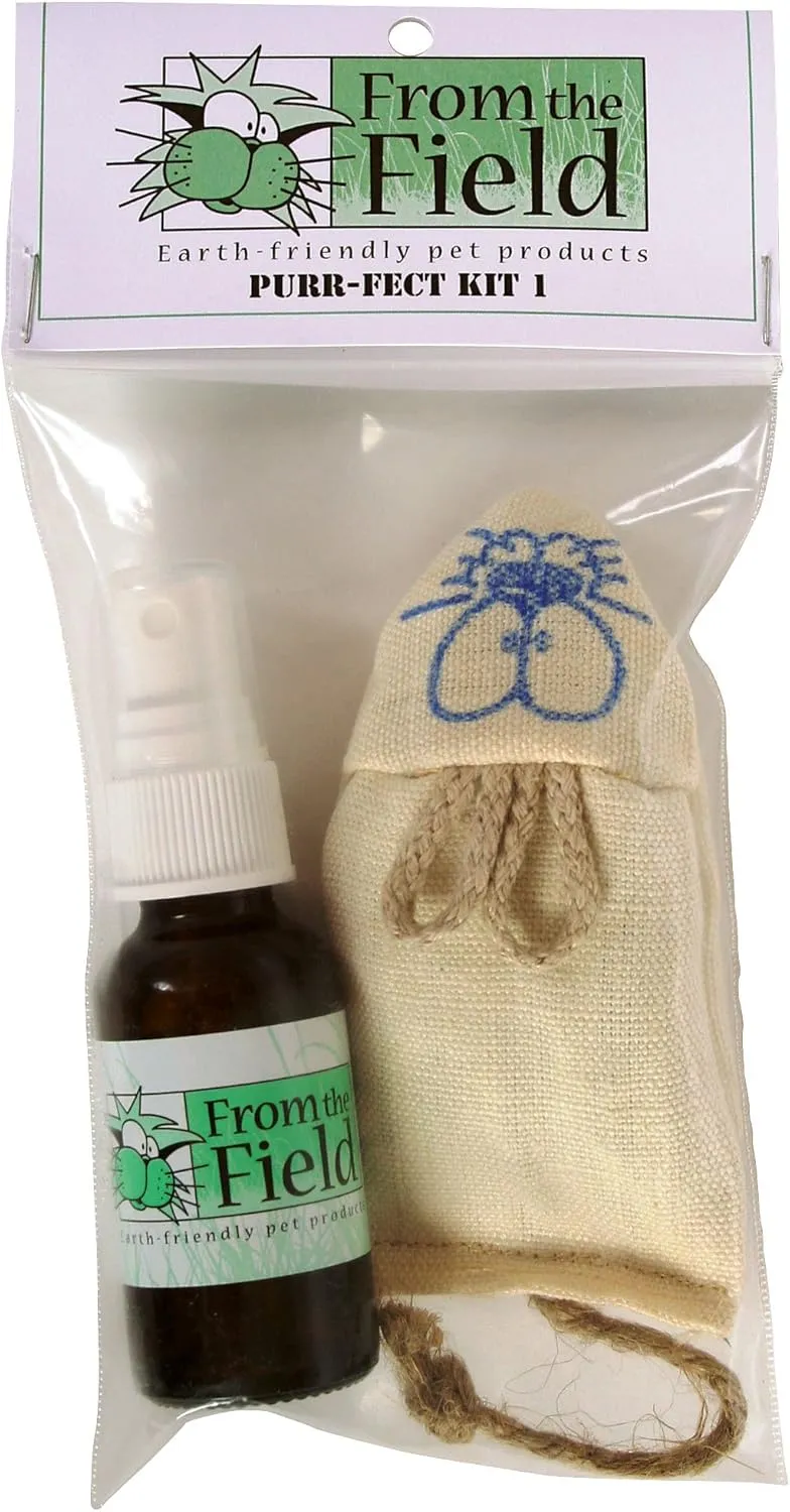 From The Field | Shelby The Hemp Mouse Cat Toy | Natural Hemp Fabric | Filled with Organic Catnip, Biodegradable, Eco-Friendly, Durable, USA-Made, Safe Non-Toxic (Standard, Gift Kit Catnip Spray)