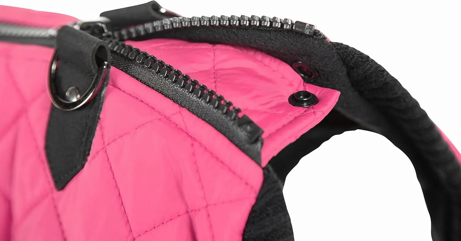 Gooby - Fashion Vest, Small Dog Sweater Bomber Jacket Coat with Stretchable Chest, Pink, Medium