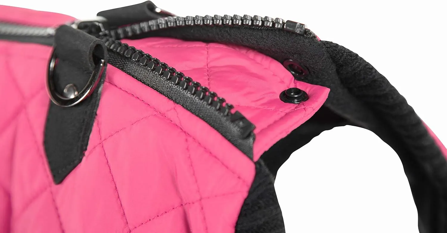 Gooby - Fashion Vest, Small Dog Sweater Bomber Jacket Coat with Stretchable Chest, Pink, Medium