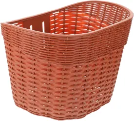 Happyyami Convenient Handlebar Basket for Bike Boys and Girls Bike Basket Large Storage Plastic Pre-drilled Holes Easy Installation Bicycle Front Accessory