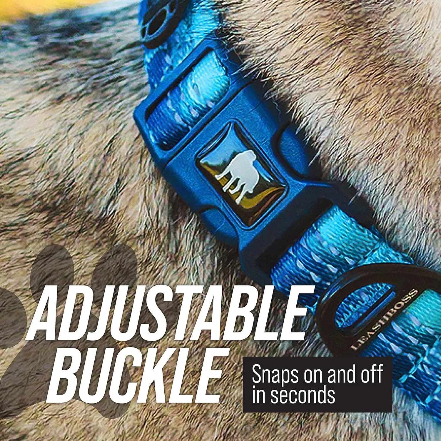 Leash Boss Martingale Collar for Dogs | Reflective Nylon Dog Collar for Large Dogs, Medium and Small Dogs | No Pull Pet Training Collar | Quick Release Buckle, Adjustable Pet Collar