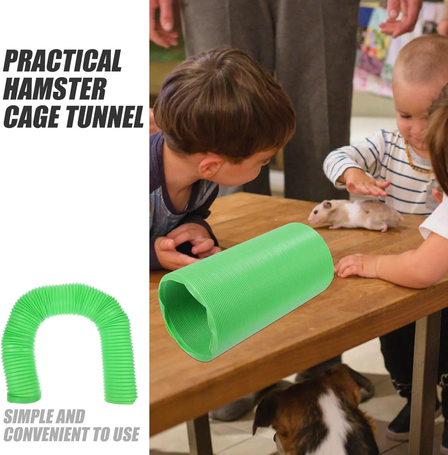 NOLITOY Plastic Hamster Fun Tunnel Ferrets Foldable Exercising Training Tunnel Hamsters Hideout Tube