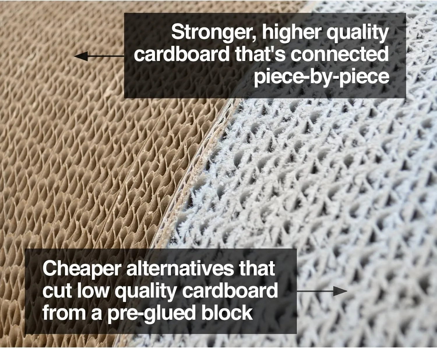 PetFusion Ultimate Cat Scratch Lounge, Cat Scratchers for Indoor Cats, Reversible & Durable, Made from Recycled Corrugated Cardboard, Cloud White