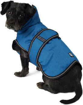PetRageous 7303TS Juneau Waterproof Winter Coat with Full Chest Coverage and Dog Leash Opening - 11-Inch Long Heavyweight Jacket for Small Dogs and Puppies, Teal