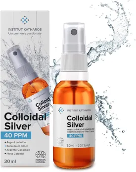 Premium Colloidal Silver Spray 40 PPM 1 fl oz  100% Natural  Ebook Inc.  Superior Concentration, Smaller Particles = Better Results  Certified by 3 Independent Laboratories  We are Specialists.
