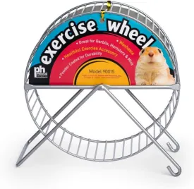 Prevue Pet 7in Exercize Wheel - powdercoated Silver - 90015