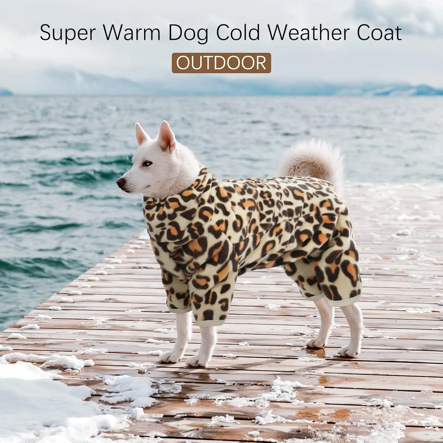 ROZKITCH Dog Winter Coat Soft Fleece Pullover Pajamas, Pet Windproof Warm Cold Weather Jacket Vest with Luminous Zipper, Jumpsuit Apparel Outfit Clothes for Small Medium Large Dog Brown 2XS