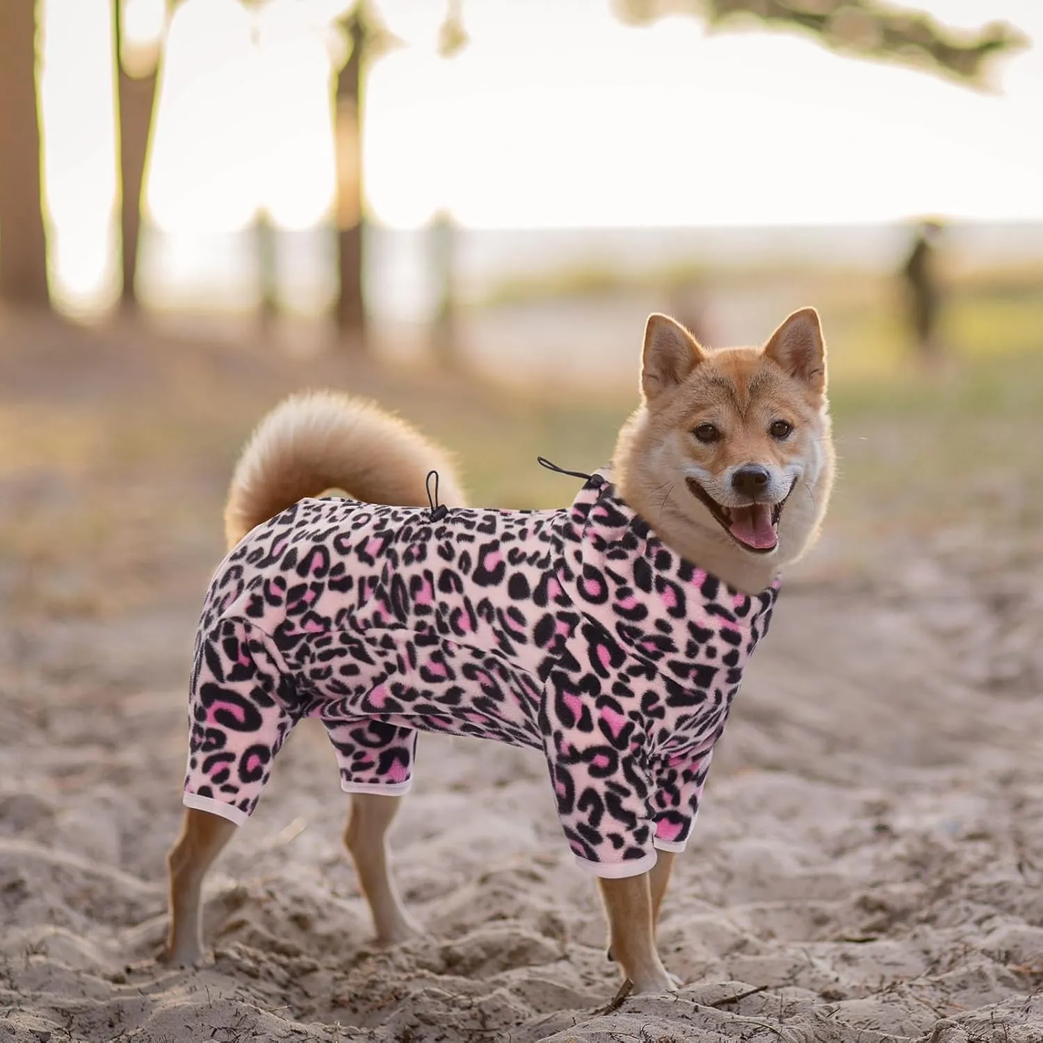 ROZKITCH Dog Winter Coat Soft Fleece Pullover Pajamas, Pet Windproof Warm Cold Weather Jacket Vest with Luminous Zipper, Jumpsuit Apparel Outfit Clothes for Small Medium Large Dog L-Pink 2XS