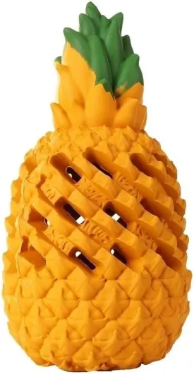 Upgrade Tough Dog Toys for Aggressive Chewers Puppy, Indestructible Dog Chew Toys for Puppy Large Small Dogs Interactive, Boredom Treat Dispensing Toys Teeth Clean Pineapple